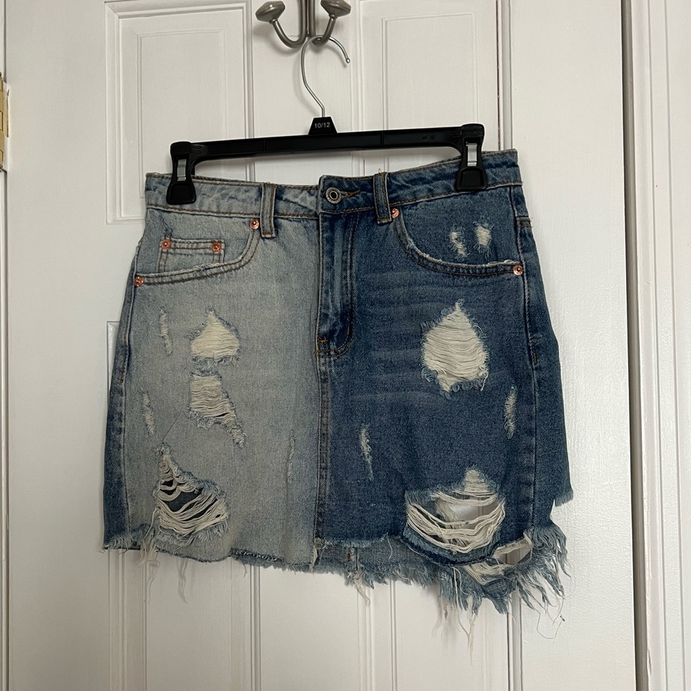 Denim mini skirt